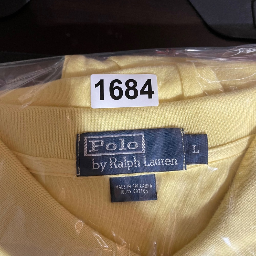 Polo Ralph Lauren Polo Shirt Men's L Short Sleeve Classic Yellow - Picture 7 of 7